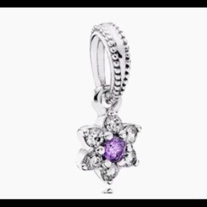 Pandora purple flower charm